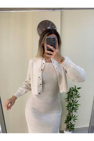 Two-piece knit dress