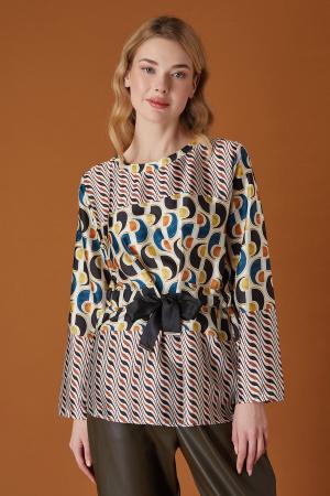 Abstract patterned blouse