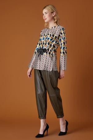 Abstract patterned blouse