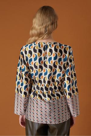 Abstract patterned blouse