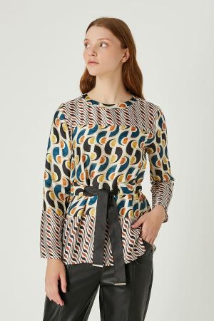 Abstract patterned blouse