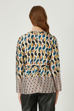 Abstract patterned blouse