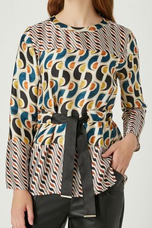 Abstract patterned blouse