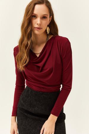 Women's Burgundy Blouse