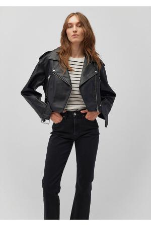 Faux Leather Crop Jacket