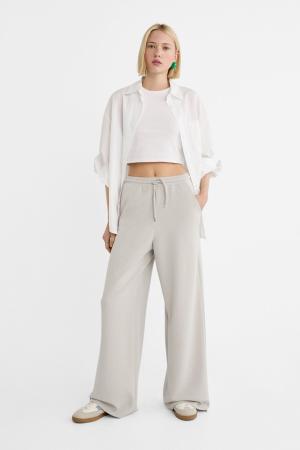 Soft textured palazzo trousers