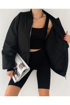 Unisex Bomber Black Jacket