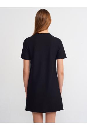 Soft Mini Dress-Black