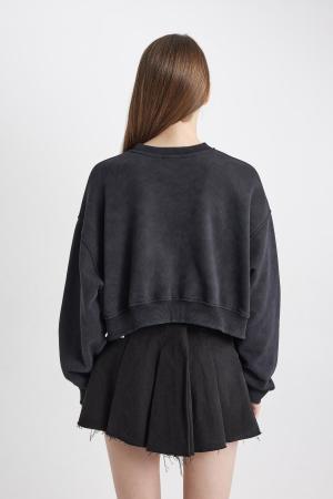 Cool Crop Thick Fabric Basic Sweatshirt