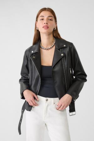 faux leather jacket