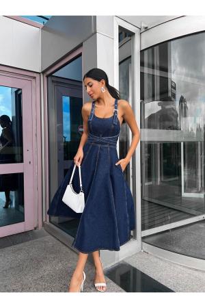 Denim Midi Dress