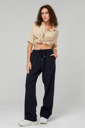 High Waist Cotton Trousers