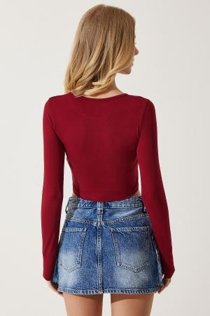 Women's Burgundy Blouse