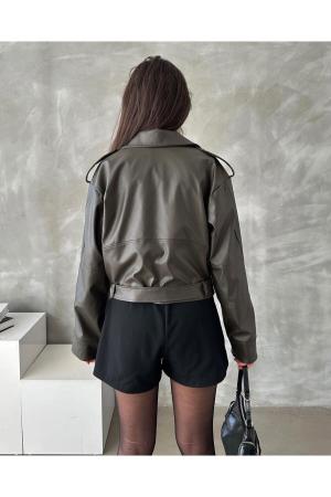 Oversize Belted Leather Style Jacket