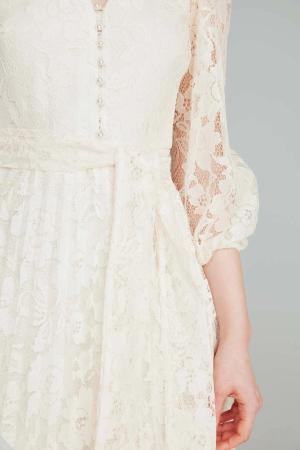 Lace Pleated Dress