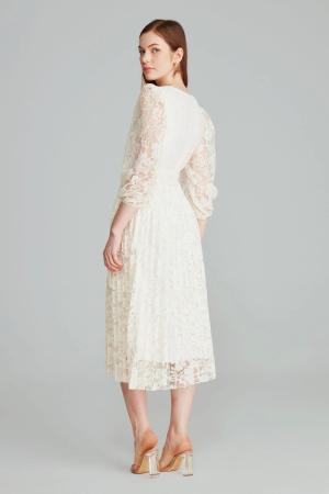 Lace Pleated Dress