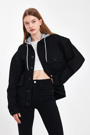 Women's Oversize Hooded Denim Jacket