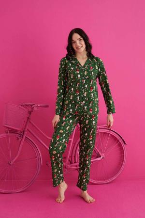 COTTON BUTTONED PAJAMAS SET