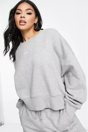 Oversize Cut Grey Women's Sweatshirt