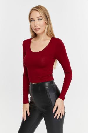 Burgundy women's blouse