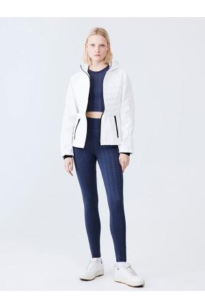 Hooded Zippered White Jacket