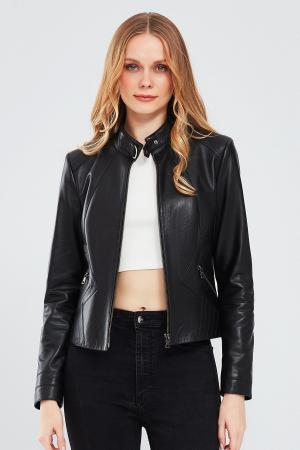 Black Short Leather Jacket