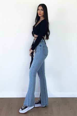 Blue lycra pants