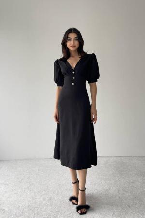 Women's Black Midi Dress