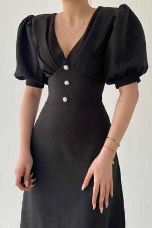 Women's Black Midi Dress