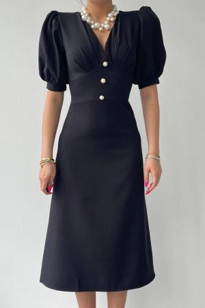 Women's Black Midi Dress