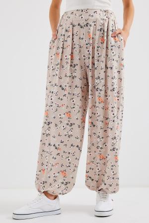 Patterned Shalwar Trousers - Cream