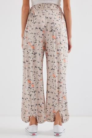 Patterned Shalwar Trousers - Cream