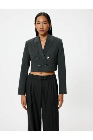 Oversize Crop Blazer Jacket