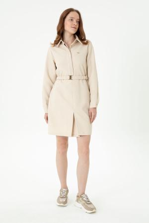 Women's Cream Woven Dress