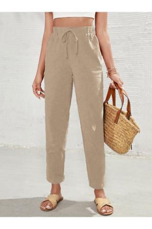 High waisted linen pants