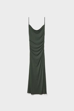 Cowl neck long dress