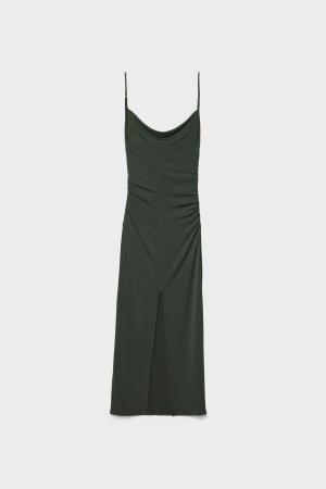 Cowl neck long dress