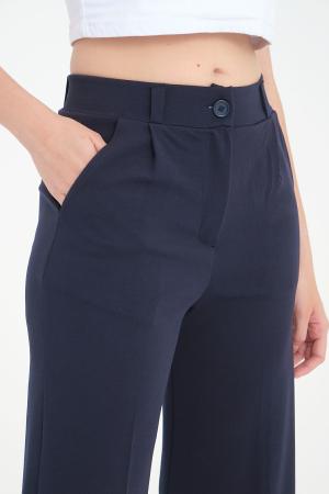 Navy blue pants, women's plus size