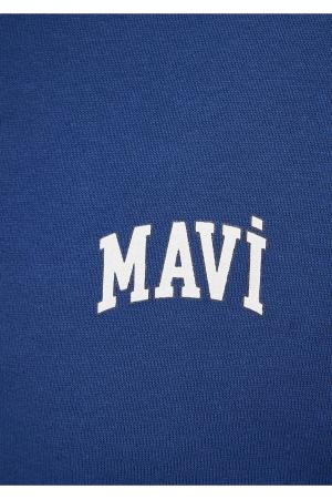 Logo Printed Blue Sweatshirt