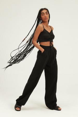 High Waist Wide Leg Trousers