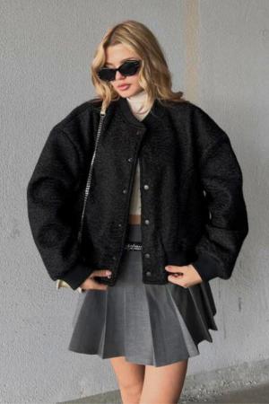 cashmere wool look loose jacket coat