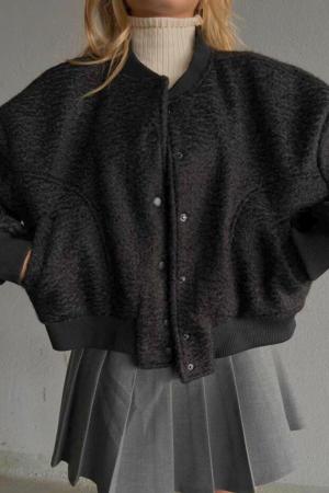 cashmere wool look loose jacket coat