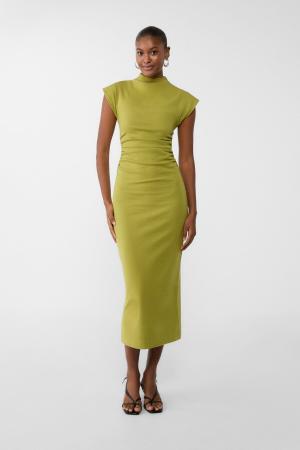 High neck midi dress