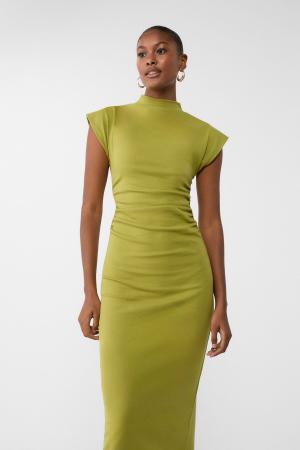 High neck midi dress