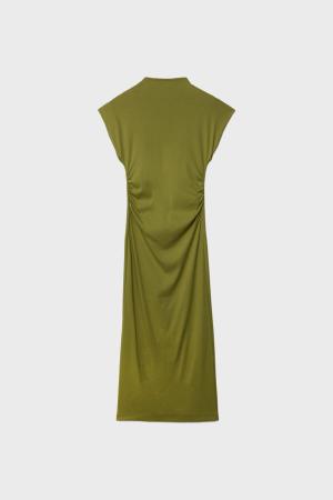 High neck midi dress