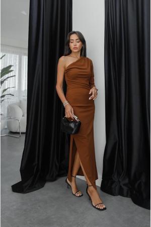 Brown Shoulder Dress