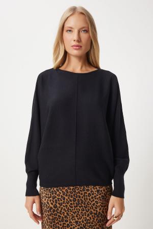 Women's Black  Knit Blouse