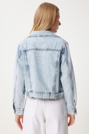 Denim Jacket with Flap Pocket MEDIUM BLUE