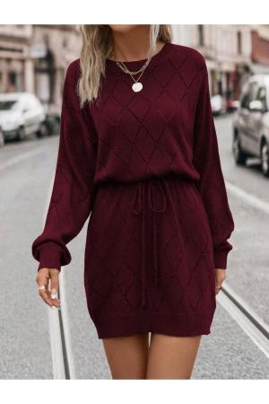 Tie Waist Knit Dress