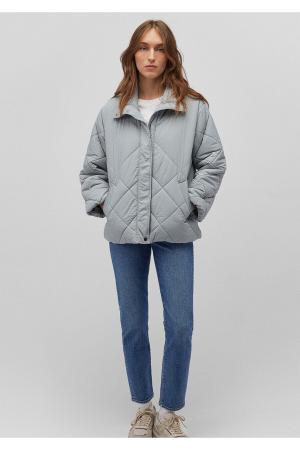 Grey quilted loose fit jacket